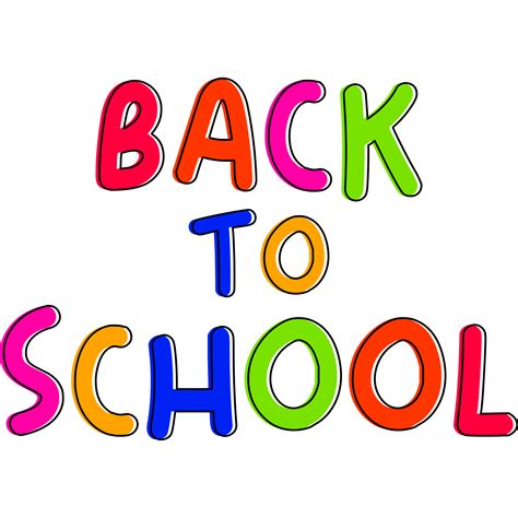 Back to School Colorful Text and an Outline Offset Stroke 8506399 PNG