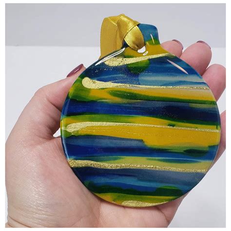 Christmas Ceramic Ornaments, Snow Flake, Great Holiday Gifts, Hand-painted, Resin Finish ...