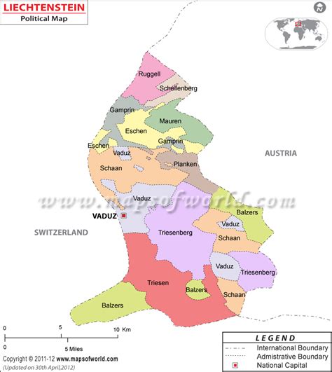 Liechtenstein Europe Map | Political Map of Liechtenstein