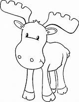 Free Moose Coloring Pages sketch template