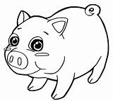 Pig Coloring Printable Pages Face Head Preschool Template Print Color  sketch template