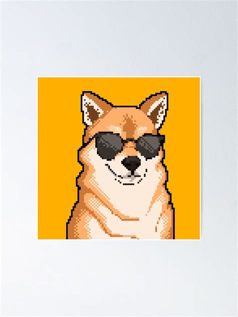 "Cool Doge Pixel Art" Poster for Sale by yketen | Redbubble