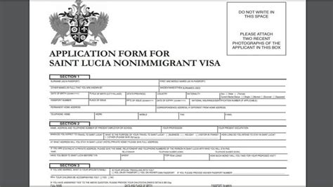 Government Of St Lucia Passport Application Form - Printable Form 2024