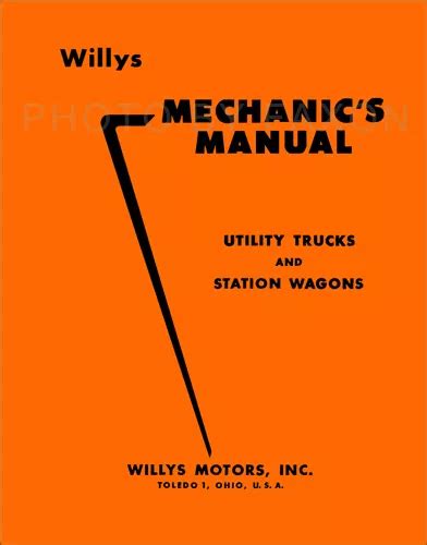 1948-1956 WILLYS JEEP Pickup Station Wagon Shop Manual Overland Truck Repair $39.00 - PicClick