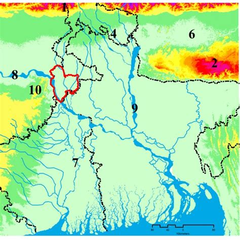 Geographical position of Malda district and lower Gangetic flood plain ...