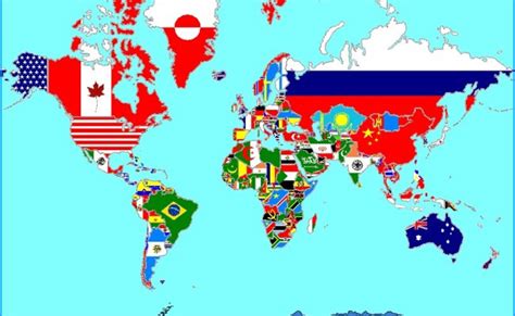 A Mostly Accurate World Map Depicting All Flags Of The Respective – Otosection