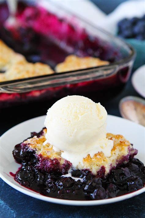 Blueberry Cobbler made with fresh blueberries and a simple buttermilk biscuit topping ...