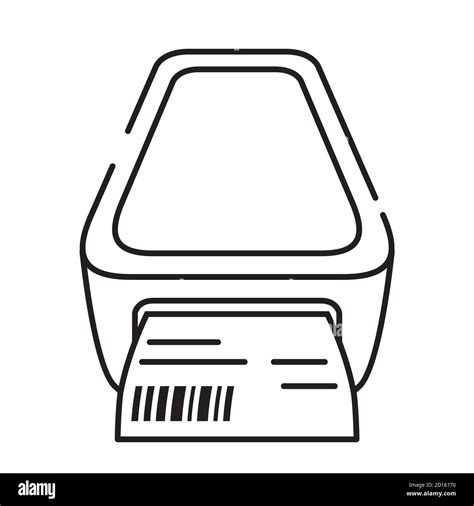 Icon bar code printer.Label printer Vector flat Check print Stock ...