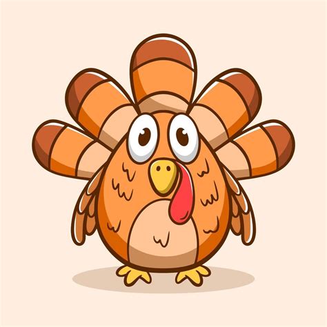 Cute hand drawn thanksgiving turkey cartoon character 11743289 Vector Art at Vecteezy