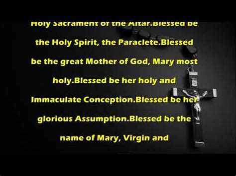 The Divine Praises - Catholic Prayer by MissalDaily.com - YouTube