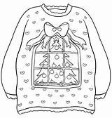 Christmas Sweater 5 Coloring Page  Free Printable Pages For Kids sketch template