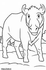 Buffalo Friendly coloring page sketch template