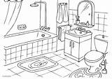 Coloring Page bathroom  Free Printables Img 25994 sketch template