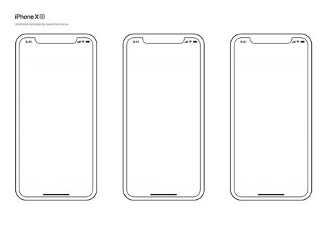 Free iPhone XS Wireframe Template