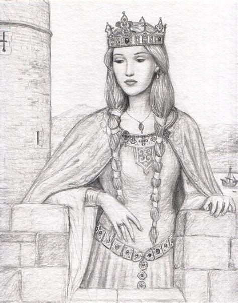 Queen Guinevere by dashinvaine.deviantart.com | Queen drawing, Princess drawings, Medieval princess