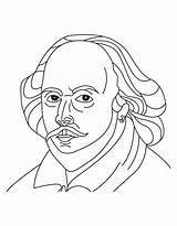William Shakespeare coloring Page sketch template
