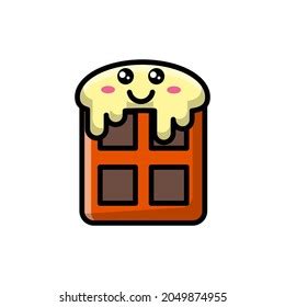 Cute Waffle Icon Illustration Vector Graphic Stock Vector (Royalty Free ...