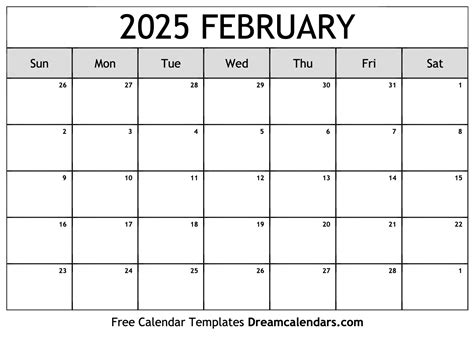 February 2025 Calendar - Free Printable with Holidays and Observances