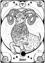 Aries Sign Coloring Pages sketch template