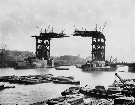 The innovative construction of London's Tower Bridge seen through old ...