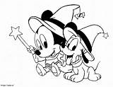 Baby Mickey And Pluto Coloring Page sketch template