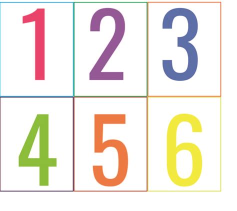 Printable Colored Numbers 1 10 16 Best Images Of Numbers 1 50 | Images and Photos finder