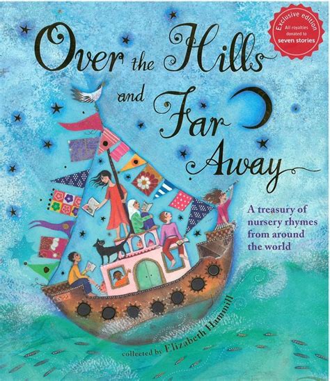 the book cover for over the hills and far away, with an image of a boat in