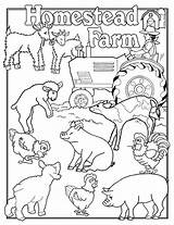 Farm Animals Coloring Page & coloring Book sketch template