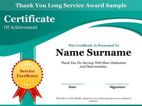 Thank You Long Service Award Sample | PowerPoint Slide Presentation ...