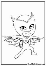 Les Pyjamasques  coloriages Pour Enfants HeartColoring sketch template