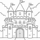 Coloring Pages For Kids Castle sketch template