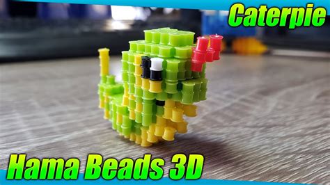 Como hacer un CATERPIE 3D con Hama/Perler/Artkal Beads ★ Tutorial - YouTube