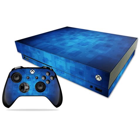 Skin Decal Wrap for Microsoft Xbox One X Blue Retro - Walmart.com - Walmart.com