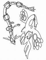 Pokemon Rayquaza Coloring Pages Sketch Page sketch template