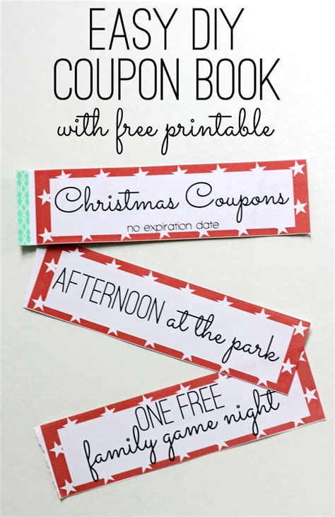 Free Printable: Kids Christmas Coupon Books