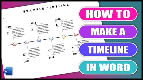 How to make a TIMELINE in Word | MS WORD Tutorials - YouTube