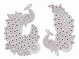 Henna Peacock Design Stock Photos Pictures & Royalty Free Images  IStock sketch template