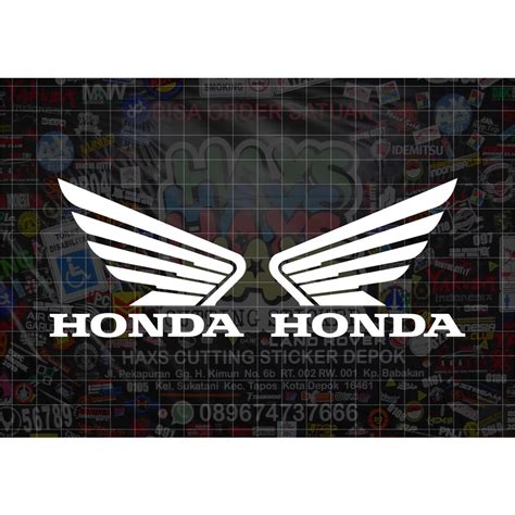 Cutting Sticker Honda Wing Logo A Pair Size 8cm | Shopee Singapore