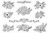 Posies Flower Bouquets  Illustrations Creative Market sketch template