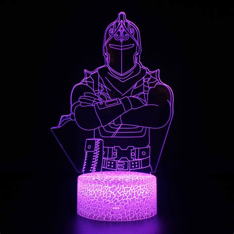 Fortnite black knight skin 3D illusion Lamp | Night light kids, Led ...