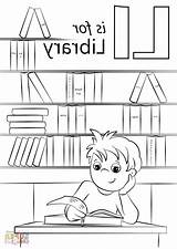 Printable Library Coloring Pages sketch template