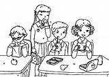 Eating Lunch Coloring Sheet Pages sketch template