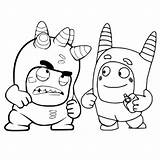 Fuse And Pogo From Oddbods coloring Page  Download Print Or Color sketch template