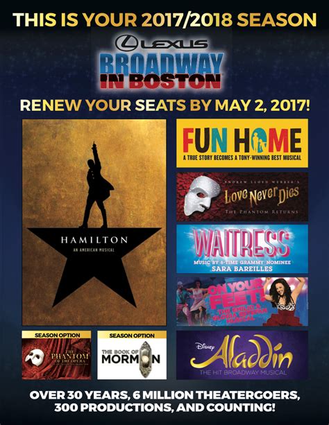 Broadway in Boston 17/18 Season on Behance