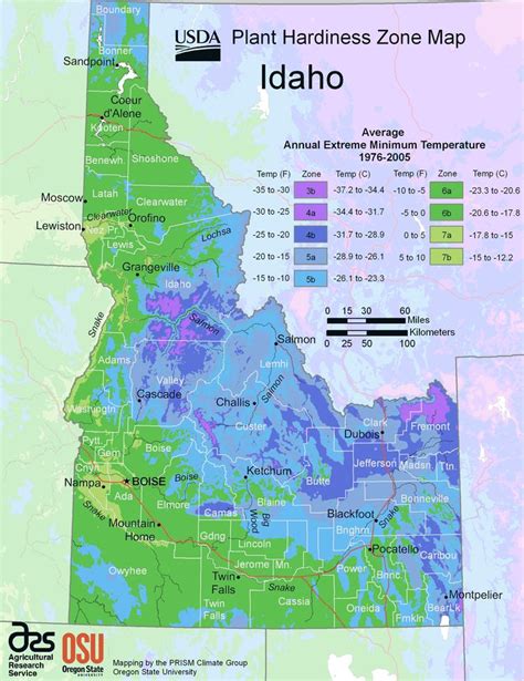 Idaho Plant Hardiness Zone Map Planting Zones Map, Vegetable Planting ...