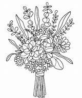 Bouquet Of Flowers Coloring Page sketch template