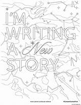 Writing Coloring Page sketch template