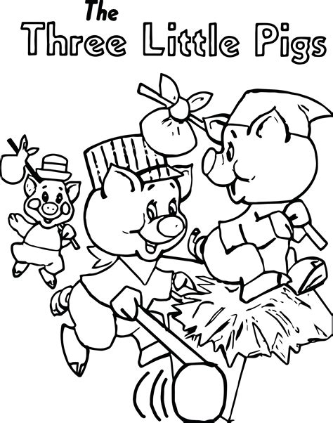 Three Little Pigs Coloring Pages Printable