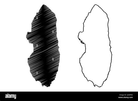 Wales island (Canada, Nunavut Territory, North America) map vector illustration, scribble sketch ...