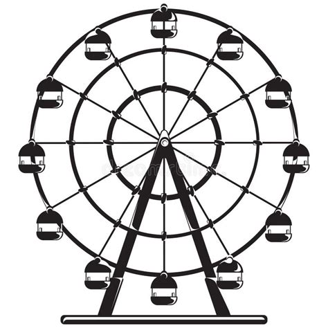 Ferris Wheel Clip Art Black And White